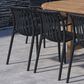 International Home Miami Curazao Outdoor Stackable Dining Chair in Black (Set of 4), , large