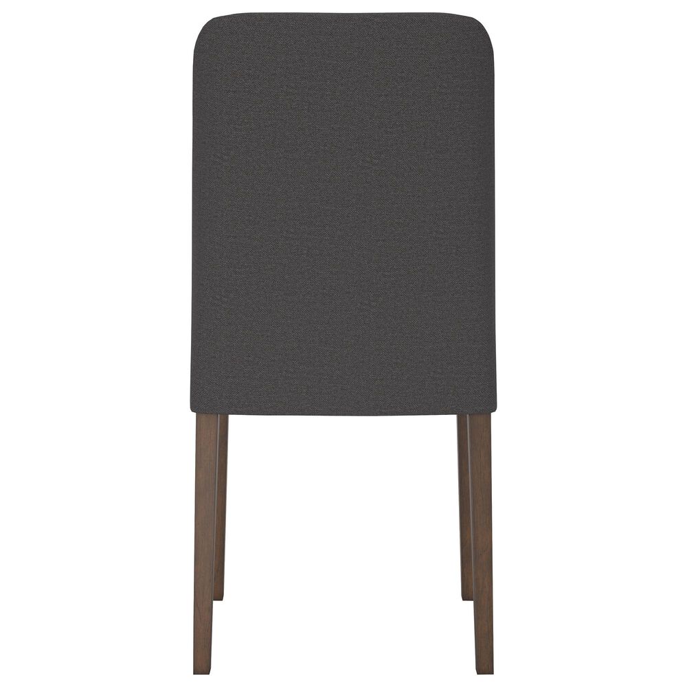 Ashley Lyncott Side Chair with Charcoal Cushion in Brown, , large