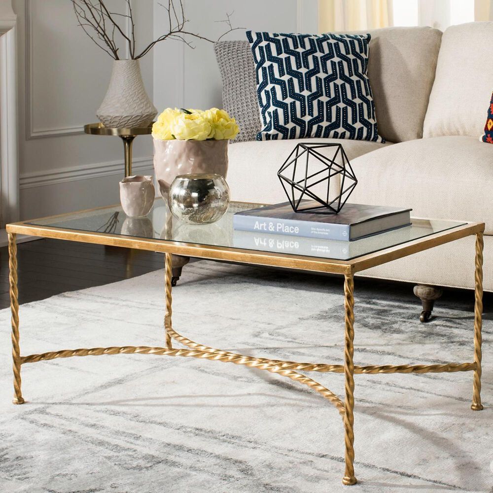 Safavieh Matilda Coffee Table in Gold Leaf, , large