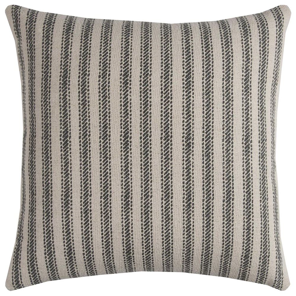 Rizzy Home 20" x 20" Pillow Cover in Tan with Gray Stripes, , large