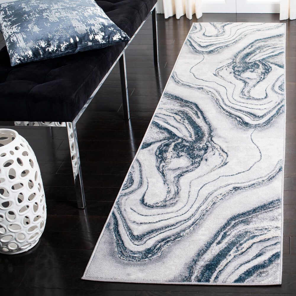 Safavieh Orchard 2&#39;2&quot; x 8&#39; Grey and Blue Runner, , large