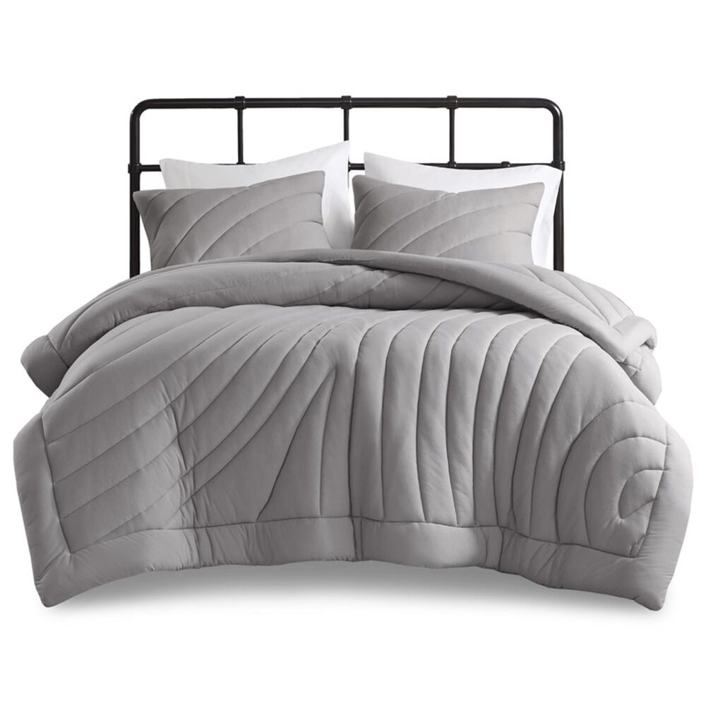 Hampton Park Juniper 3-Piece Full/Queen Comforter Set in Grey, , large