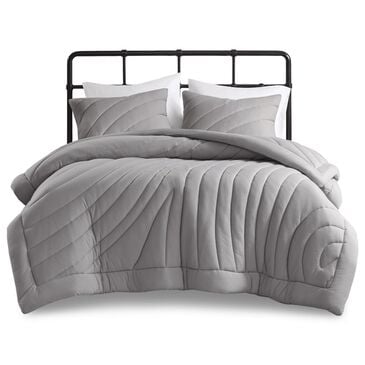 Hampton Park Juniper 3-Piece Full/Queen Comforter Set in Grey, , large