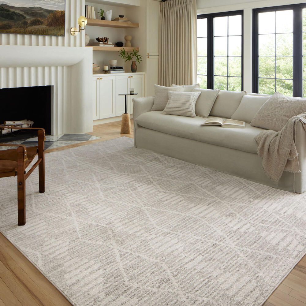 Loloi II Kamala 5&#39;3&quot; x 7&#39;9&quot; Ivory and Silver Area Rug, , large