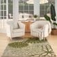 Nourison Aloha ALH05 3"6" x 5"6" Ivory and Green Indoor/Outdoor Area Rug, , large