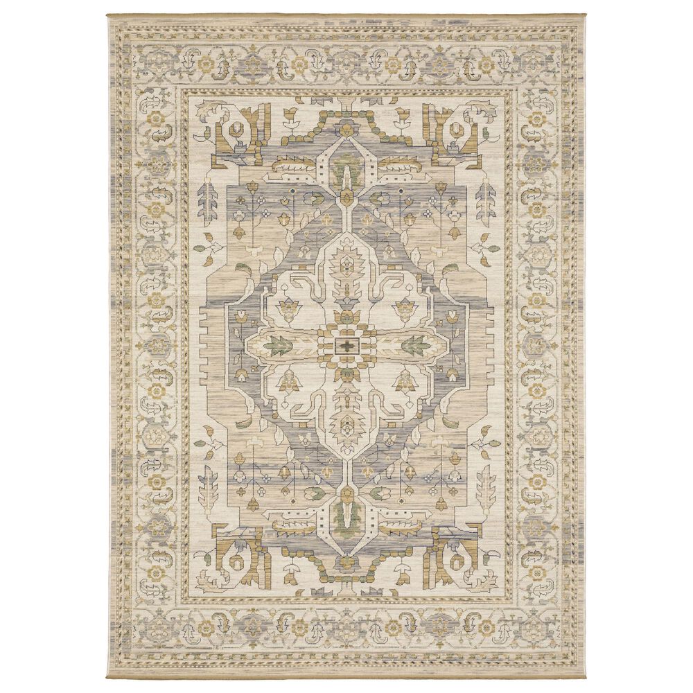Oriental Weavers Acacia ACA07 Beige and Grey 2"6" x 10" Runner, , large