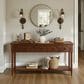 Forma & Co Turn Wood Sofa Table in Cocoa Brown, , large