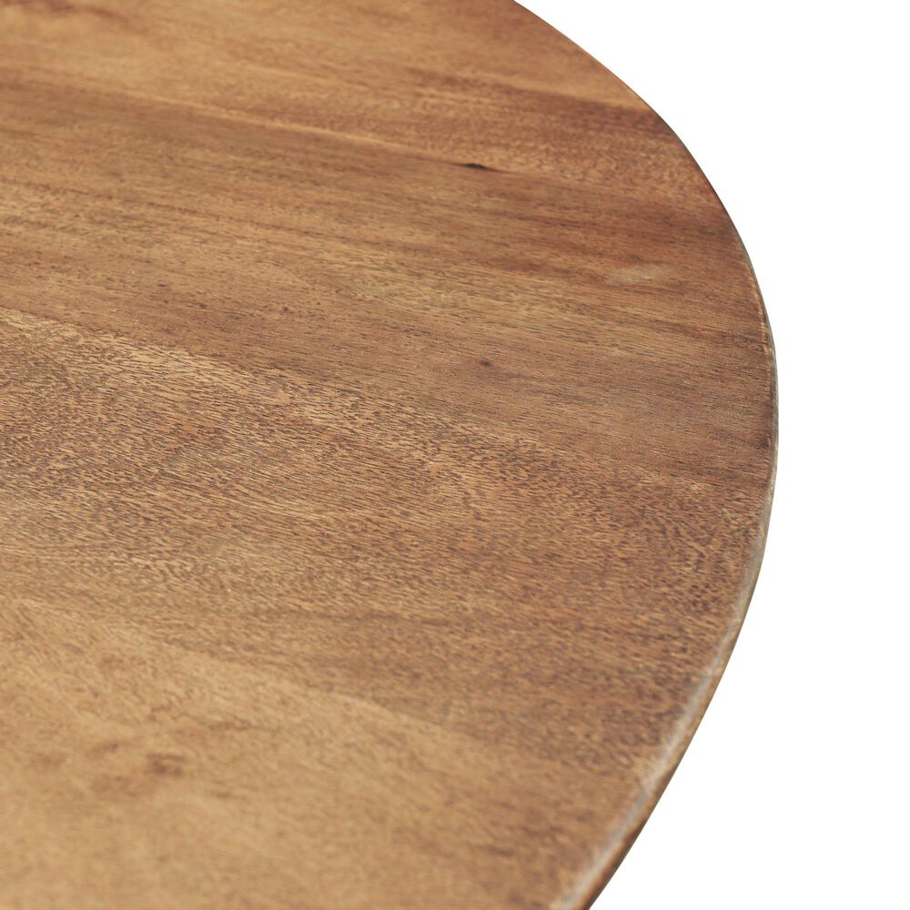 LH Imports Arcadia Round Dining Table in Medium Teak, , large