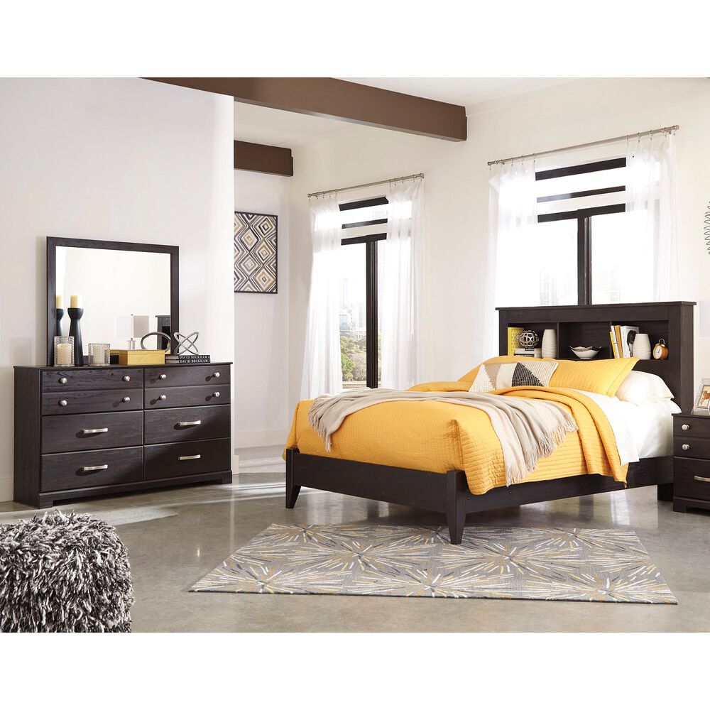 Signature Design By Ashley Reylow 3 Piece Queen Bedroom Set In Dark Brown Nebraska Furniture Mart