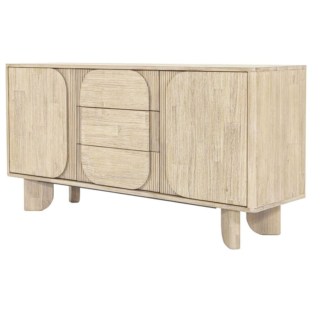 LH Imports Haru 3-Drawer Sideboard without Hutch in Sand Wash, , large
