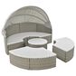 HOMLUX Patio Furniture Round Outdoor Sectional Sofa Set in Grey, , large