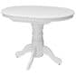 CorLiving Dillon Pedestal Dining Table with Leaf in White - Table Only, , large