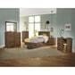 Lemoore Essential Twin Bookcase Headboard in Aspen Oak, , large