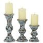 Maple and Jade Candle Holder in Light Blue Distressed and Brown (Set of 3), , large