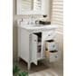 James Martin Vanities Palisades 30" Single Bathroom Vanity in Bright White with 3 cm White Zeus Quartz Top and Rectangular Sink, , large