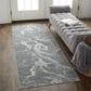 Feizy Azure Gray and Blue 2"10" x 7"10" Runner, , large