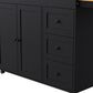 HOMLUX 74.8" Kitchen Island with Extendable Dining Table in Black and Natural, , large