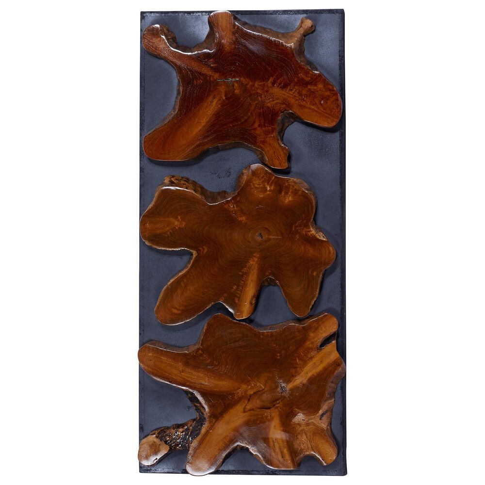 Maple and Jade 36" x 16" Wall Decor in Brown and Black, , large