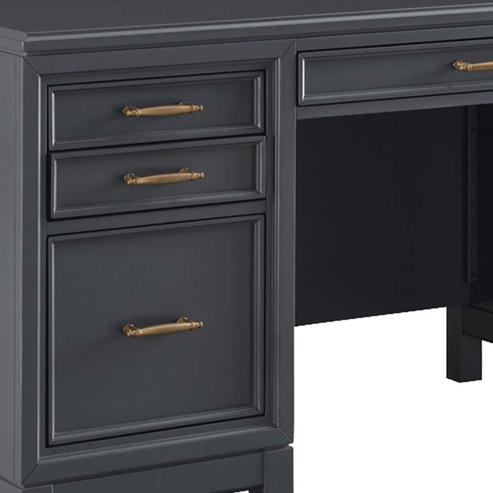 Riva Ridge Alexander 3-Piece Executive Desk with Door Bookcase and Combo File Set in Midnight, , large
