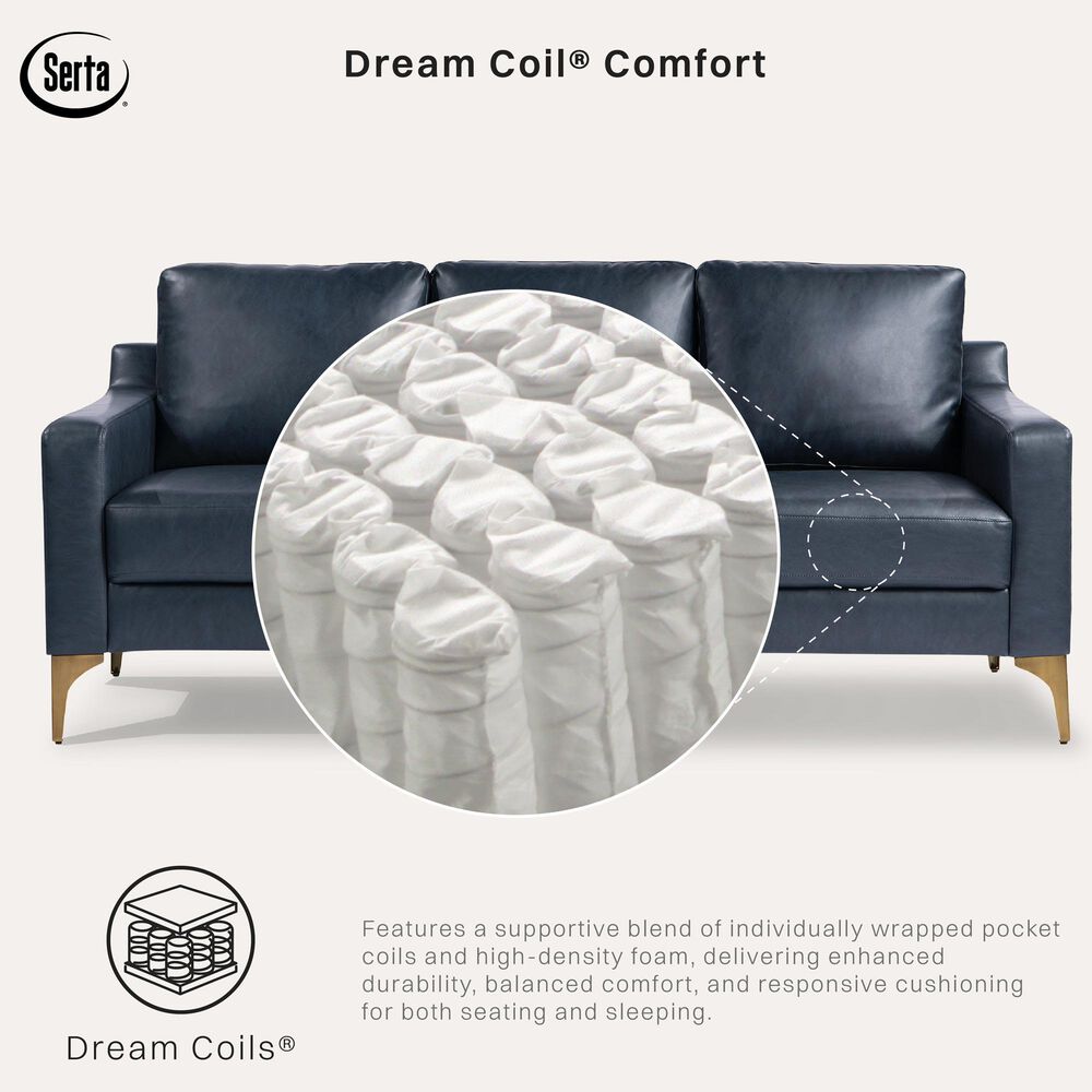 Lifestyle Solutions Fletcher Stationary Sofa in Navy Blue, , large