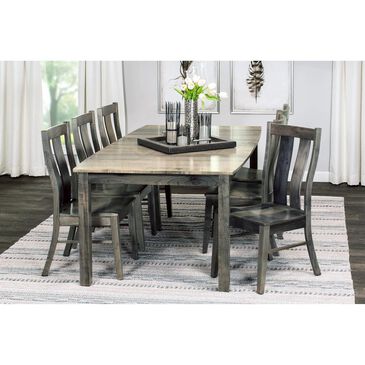 Simply Amish Sheffield and Mitchell 5-Piece Rectangular Dining Set in Bourbon and Silver Creek, , large
