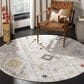 Safavieh Adirondack ADR206F 6" Round Light Grey and Aqua Area Rug, , large