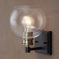 Uttermost Kent 1-Light Wall Sconce in Matte Black and Antique Brass, , large