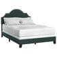 Richlands Furniture Cynthia Full Panel Bed with Green Upholstery in Black, , large