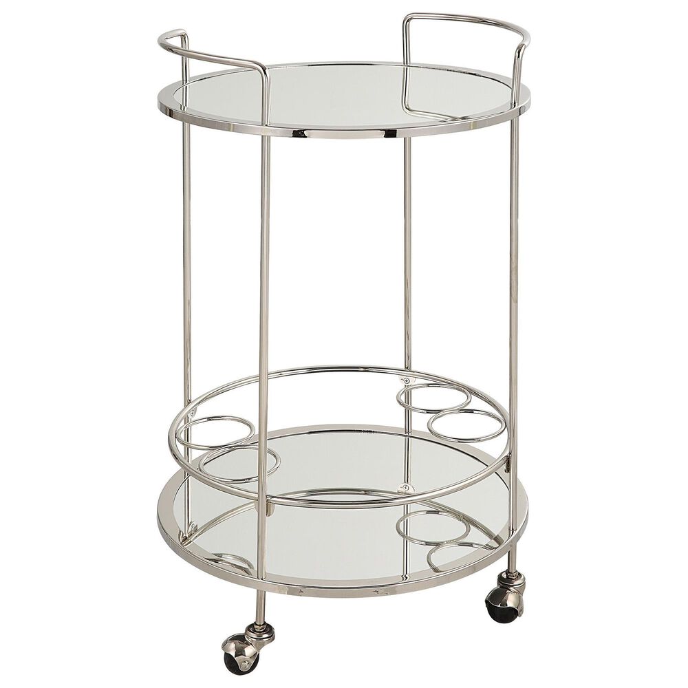 Uttermost Spritz Bar Cart in Polished Chrome, , large