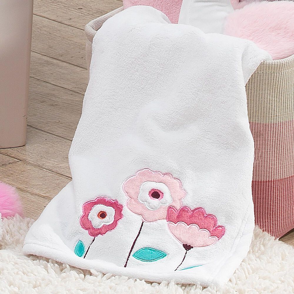 Lambs and Ivy Magic Garden Baby Fleece Blanket, , large