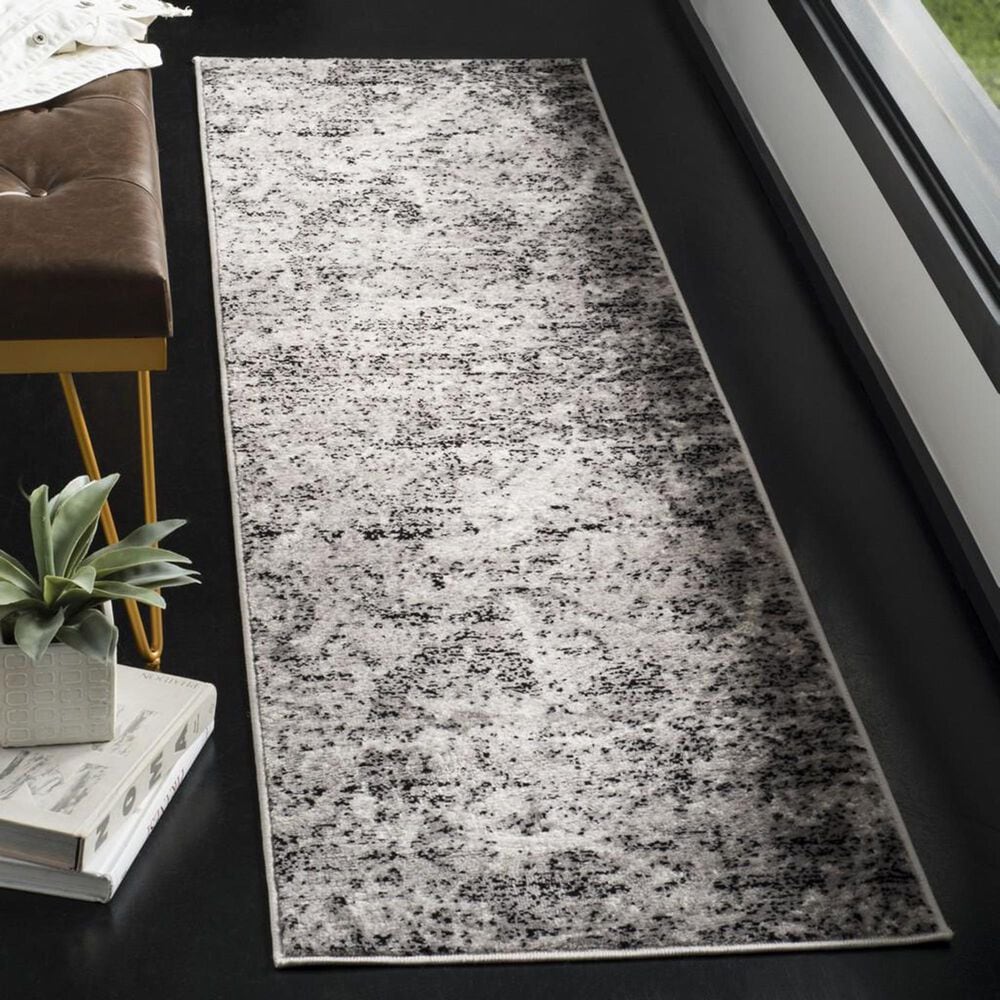 Safavieh Skyler SKY186L 2&#39; x 8&#39; Charcoal and Ivory Scatter Rug, , large