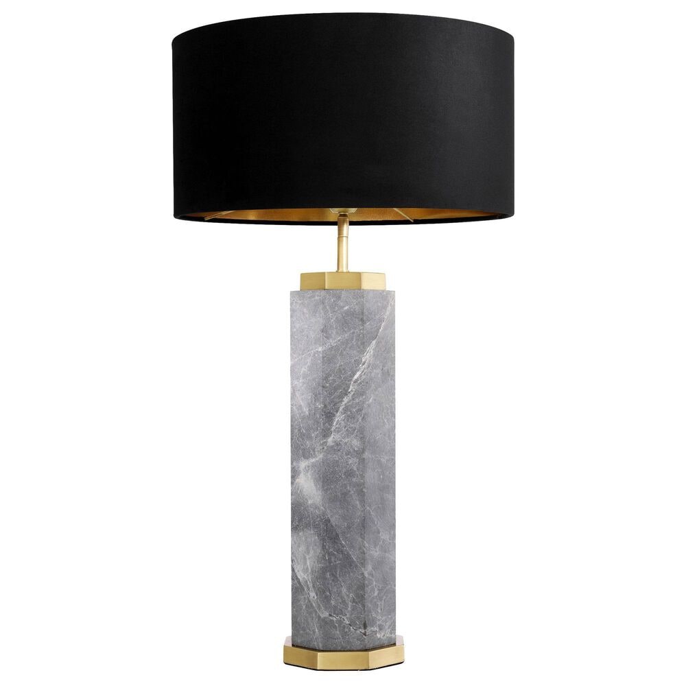 Eichholtz Newman Table Lamp in Grey Marble and Antique Brass, , large