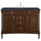 James Martin Kinnsden 48" Single Bathroom Vanity in Sable Oak with 3 cm Charcoal Soapstone Silestone Top and Rectangular Sink, , large