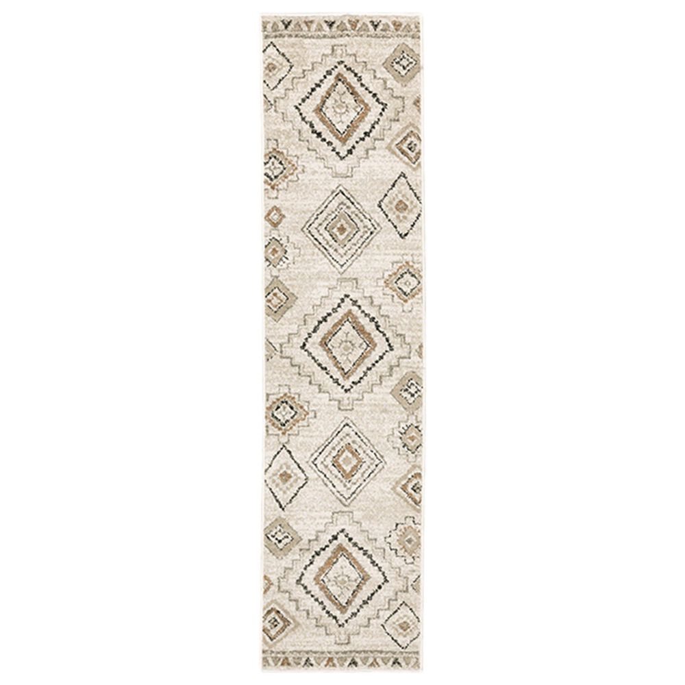 Oriental Weavers Georgia Tribal 660B0 1"10" x 7"6" Ivory and Orange Runner, , large