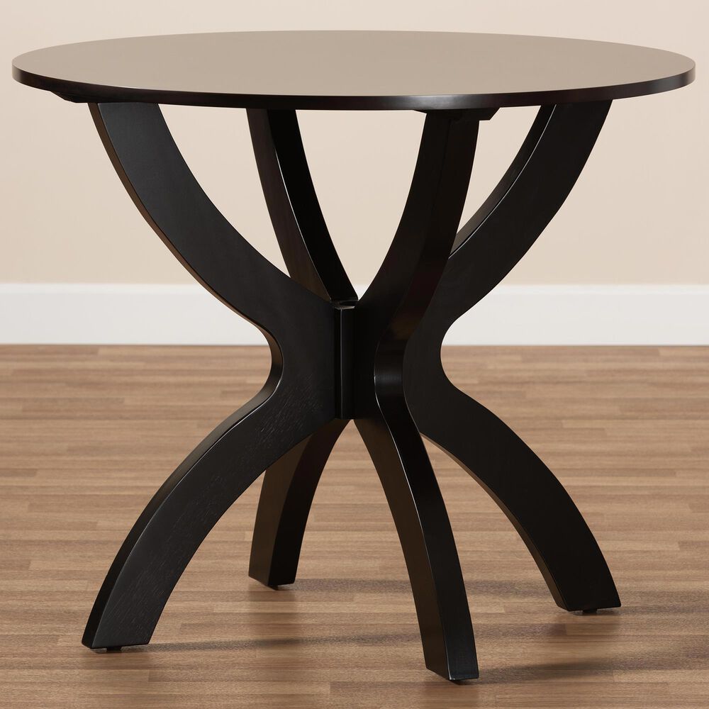 Baxton Studio Tilde 35" Dining Table in Dark Brown, , large