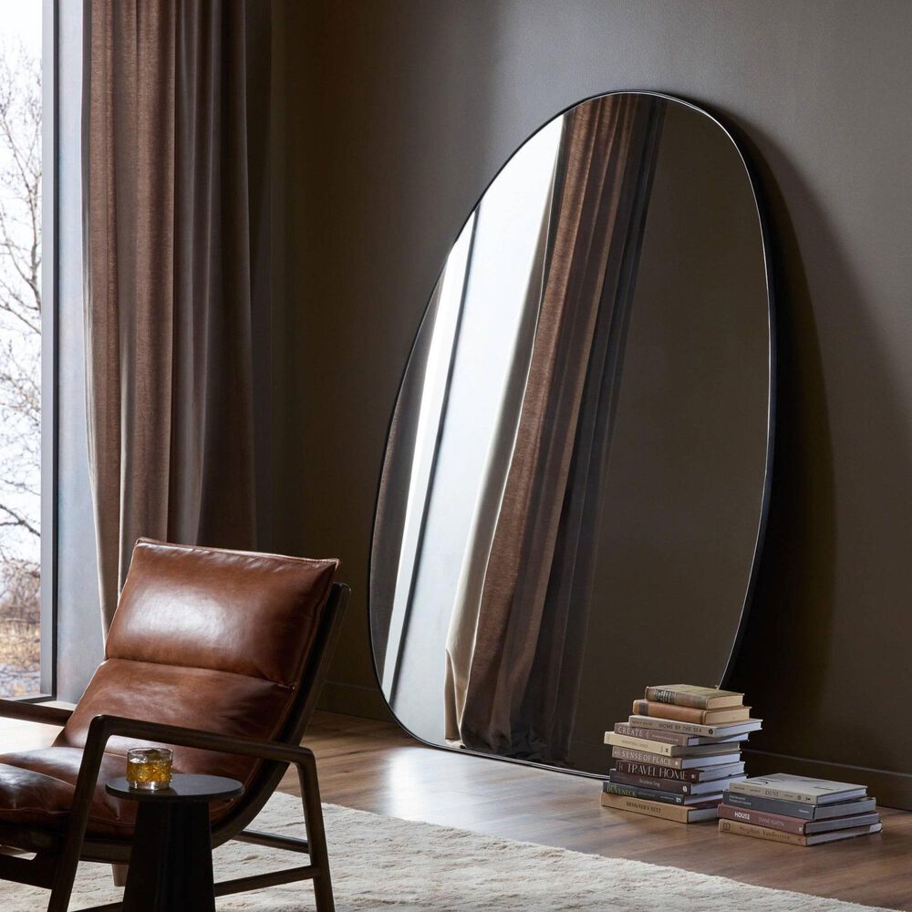 Four Hands Asher Contour Mirror in Gunmetal, , large