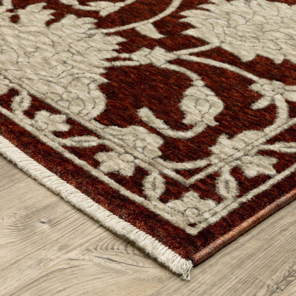 Oriental Weavers Capella Red and Beige 6&#39;7&quot; x 9&#39;6&quot; Area Rug, , large