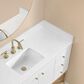 37B Isadore 48" Single Bathroom Vanity Cabinet in Bright White and White Composite Stone Top and Backsplash, , large