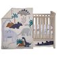 Lambs & Ivy Dino-Might 3-Piece Crib Bedding Set in White, Gray and Blue, , large