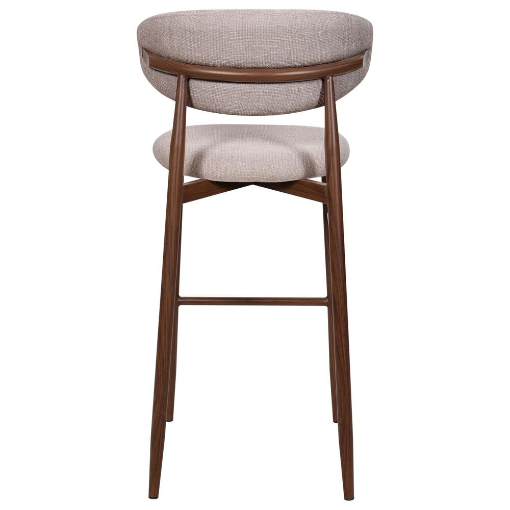New Heritage Design Royce Bar Stool with Toast Cushion in Walnut, , large