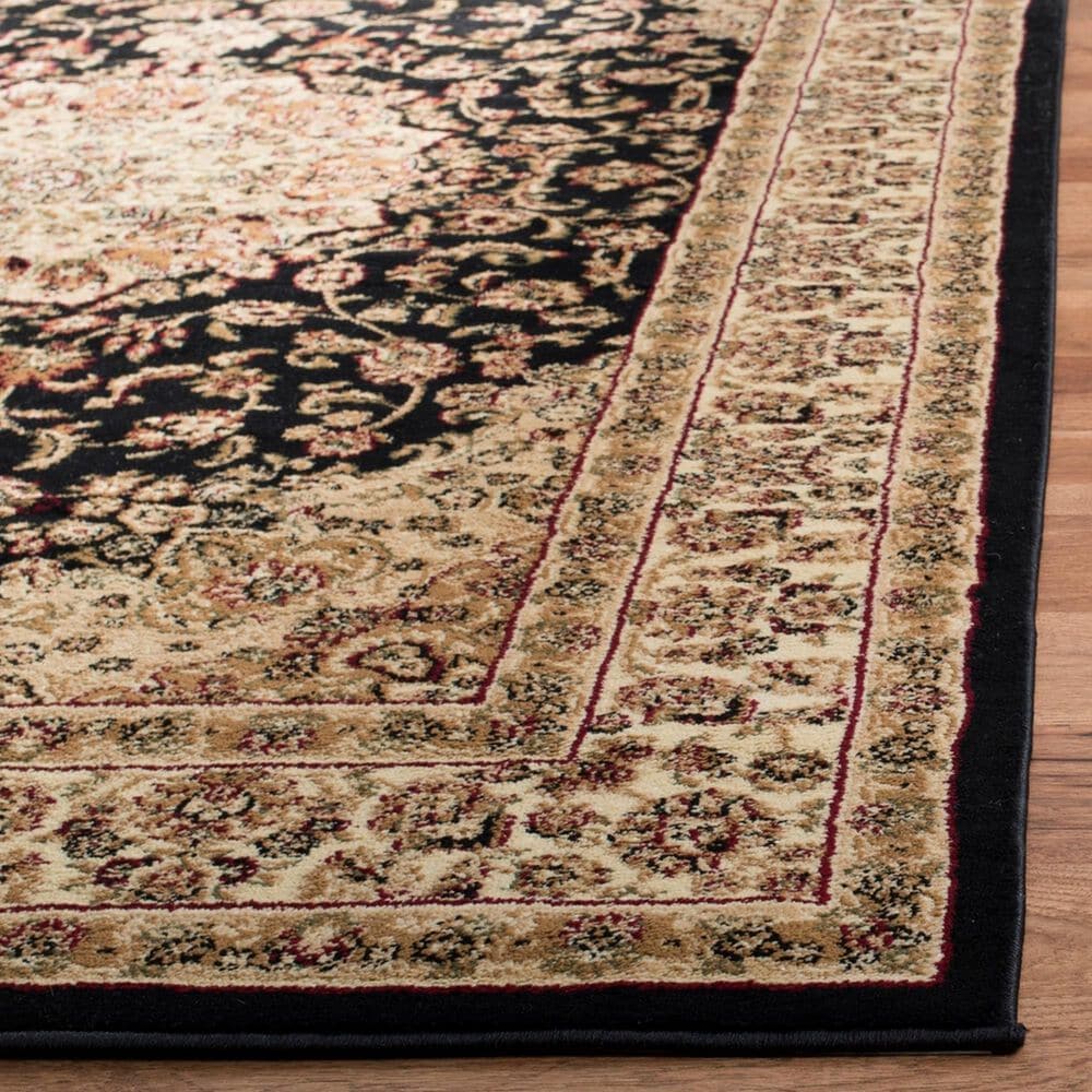 Safavieh Lyndhurst LNH222 8&#39; x 11&#39; Black and Ivory Area Rug, , large