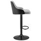 Armen Living Asher Adjustable Barstool in Gray and Black, , large