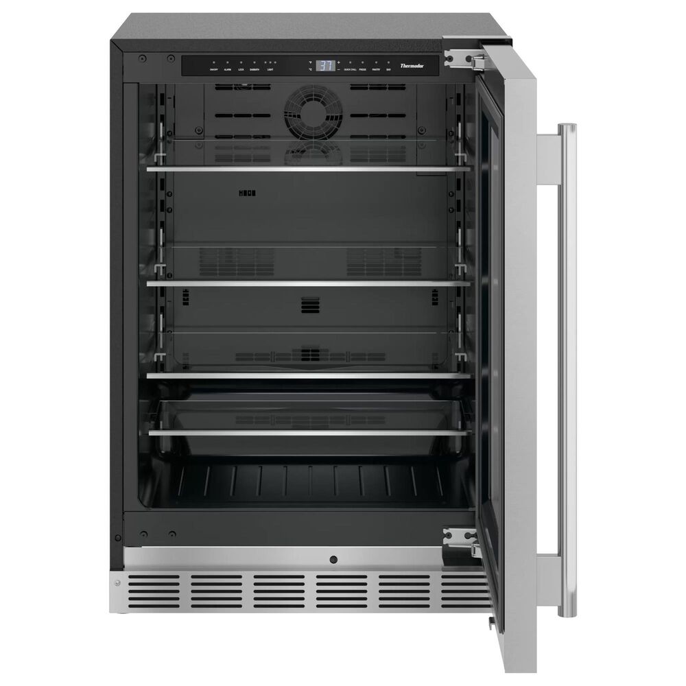 Thermador 5.2 Cu. Ft. 24" Masterpiece Handle Under Counter Refrigerator with Right Hinge in Stainless Steel, , large