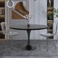 Leisuremod LeisureMod Verve Collection 48 Round Dining Table, Black Base with Black MDF Top, , large