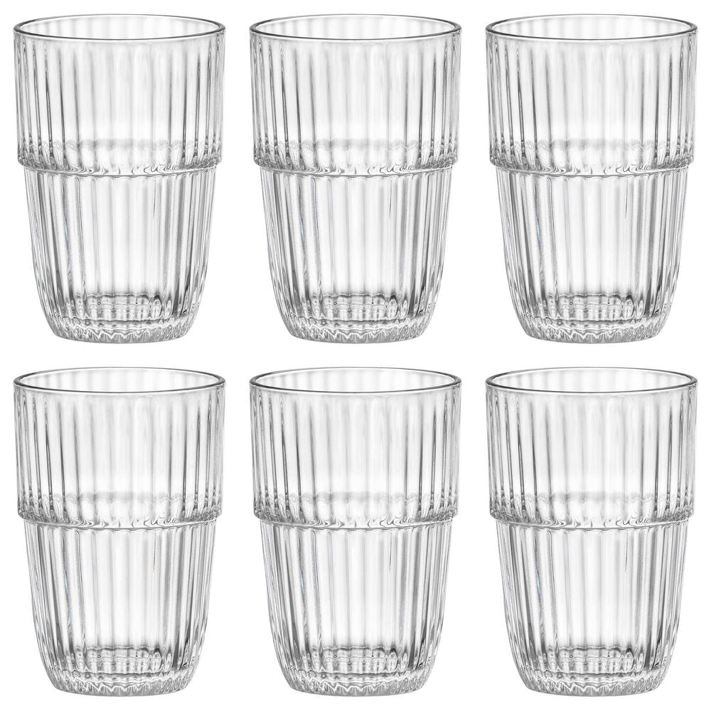 Bormioli Barshine Cooler Stackable Drinking Glasses in Clear (Set of 6), , large