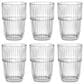 Bormioli Barshine Cooler Stackable Drinking Glasses in Clear (Set of 6), , large