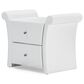 Baxton Studio Victoria 2-Drawer Nightstand in Matte White, , large
