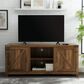 Walker Edison 58" Barn Door TV Console in Rustic Oak, , large