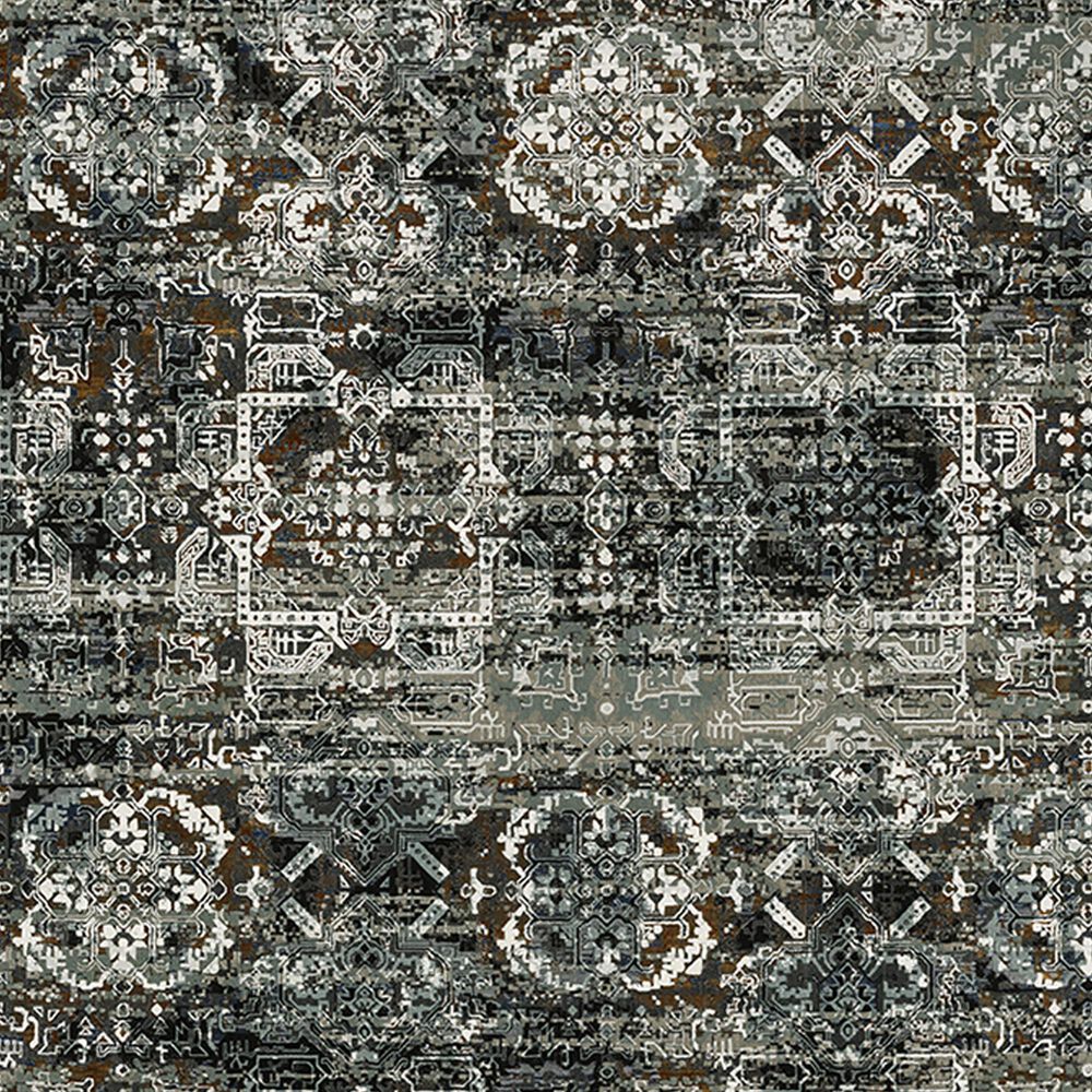 Oriental Weavers Gemini Faded Persian 7&#39;10&quot; x 10&#39;10&quot; Charcoal Area Rug, , large