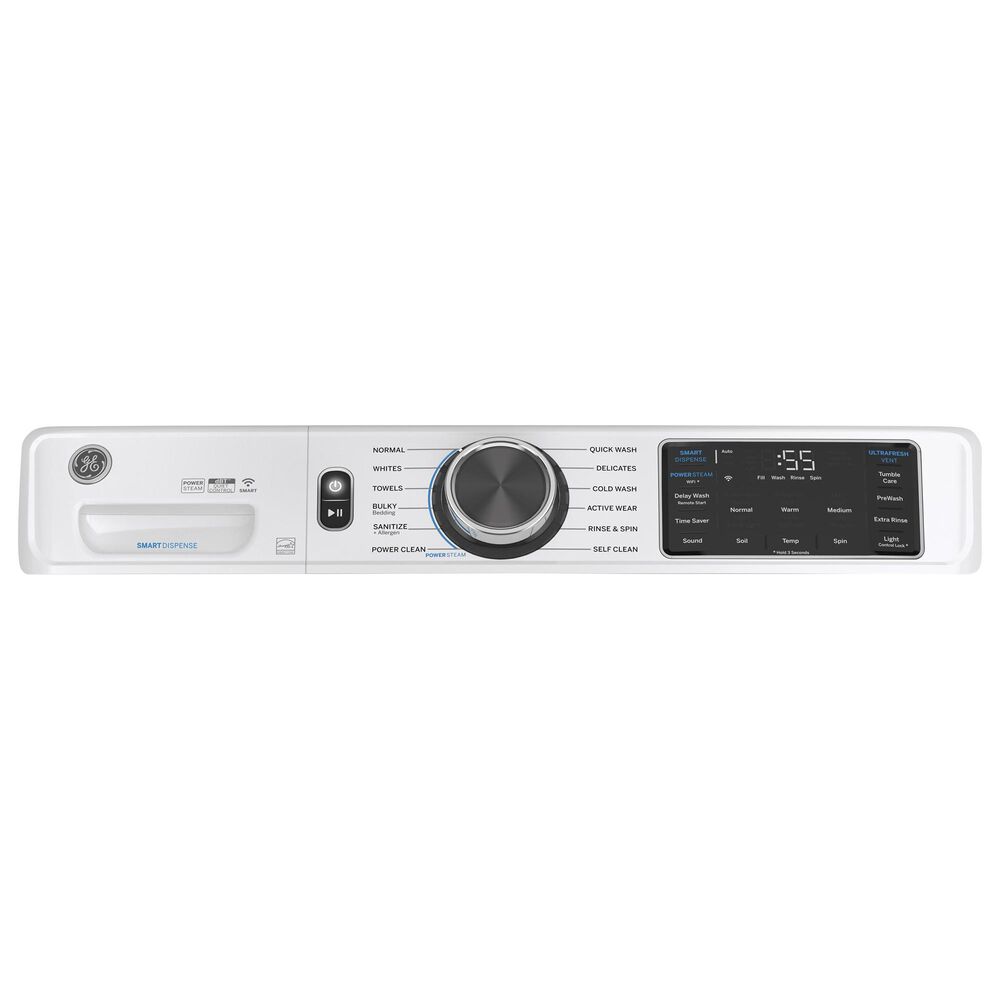 GE Appliances 4.8 Cu. Ft. Front Load Washer with Steam in White, , large